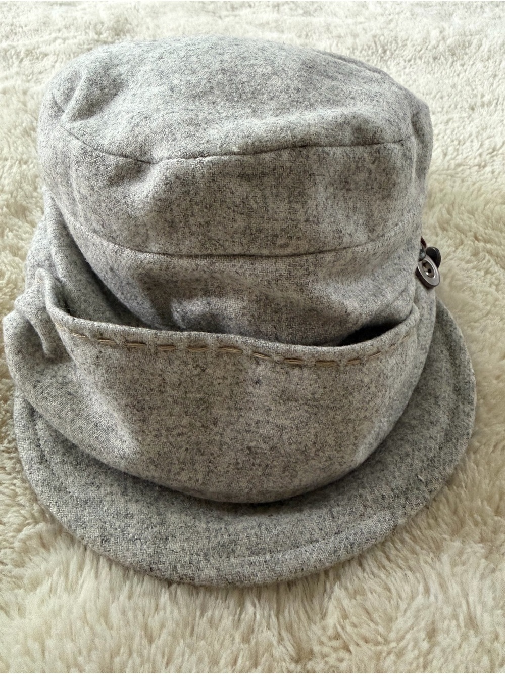 San Diego Hat Co Gray Wool Blend Cadet Newsboy Hat One Size